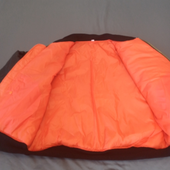 MA-1 NWT Rothco Flight Military Lightweight Field New Bomber Black Orange Jacket - Picture 5 of 8